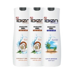 Ibiza Shower Gel Coconut Dr. X2 + Wave Breeze 750Ml Free
