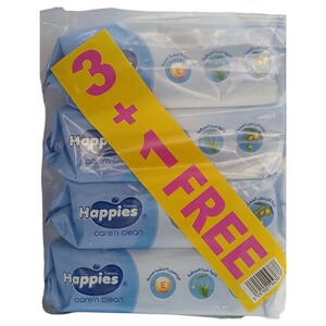 Happies Wet Wipes 64 Pieces 3+1 Free
