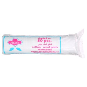 Alpha Cotton Wool Pads 80 Pieces