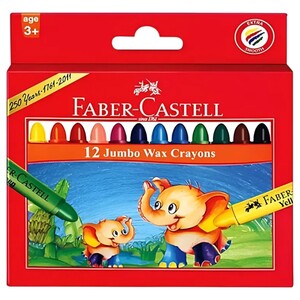 Faber Castell Jumbo Wax Crayon 12 Pieces