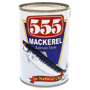 555 Mackerel Salmon Style In Natural Oil 425G