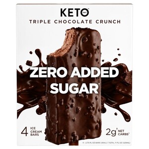 Keto Ice Cream Bar Triple Chocolate Crunch 4 Bars 325Ml