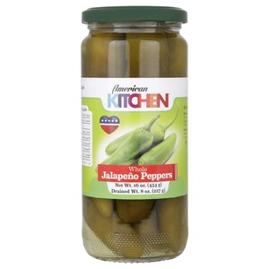 American Kitchen Whole Jalapeno Peppers 454G