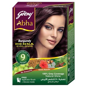 Godrej Abha Henna Hair Colour Burgundy 60G