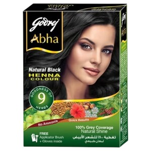 Godrej Abha Henna Hair Colour Natural Black 60G