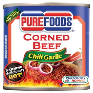Pure Foods Corned Beef Chilli Garlic 210G