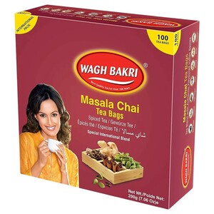 Wagh Bakri Masala Chai Tea Bags 100 Pieces 200G