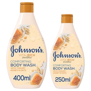 Johnson's Body Wash With Yogurt, Honey & Oats 400Ml + 250Ml