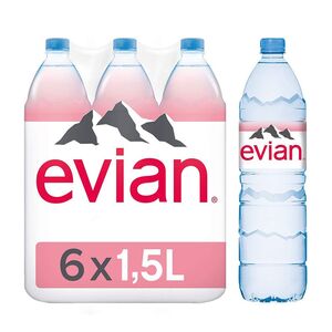 Evian Natural Mineral Water 1.5 L 6 Pcs