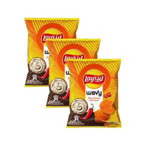 Lay's Wavy Potato Chips 85 Gr 3 Pcs
