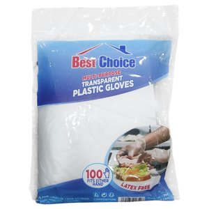 Best Choice Transparent Plastic Gloves 100 Pieces
