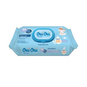 Oui Oui Wet Wipes Aqua Pure 80 Sheets