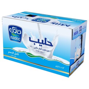 Nadec Uht Milk Full Fat 1L X12