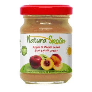 Natura Spoon Apple & Peach Puree 130G