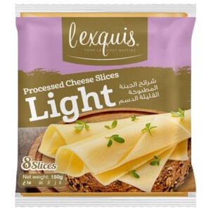 L'exquis Processed Cheese Slices 8 Light 150G