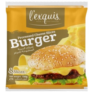 L'exquis Burger Processed Cheese 8 Slices 150G