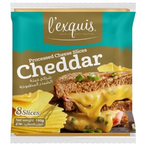 L'exquis Cheddar Processed Cheese 8 Slices 150G