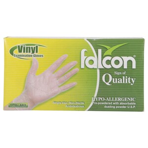 Falcon Vinyl Gloves Extra Large 100 Pieces