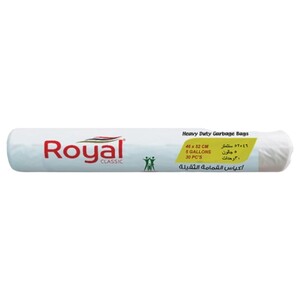 Royal Garbage Bag White Bin 46 X 52Cm 5 Gallons 30 Pieces