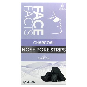 Face Facts Nose Pore Strips Charcoal 6 Pieces