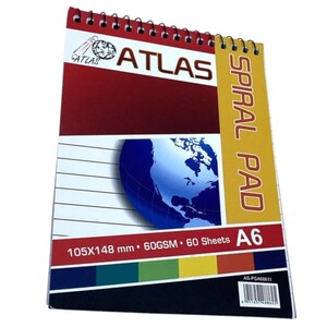 Atlas Spiral Notepad A6 50 Sheets