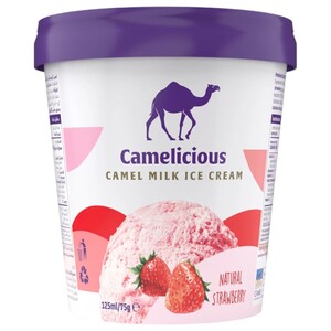 Camelicious Camel Milk Ice Cream Strawberry 125Ml