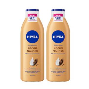 Nivea Cocoa Butter Nourish Body Lotion For Dry Skin, 400 Ml Pack Of 2