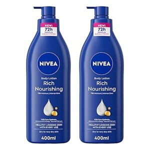 Nivea Rich Nourishing Body Lotion For Dry To Very Dry Skin, 400 Ml Pack Of 2