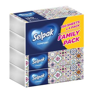 Selpak Facial Tissue Comfort 4X150's