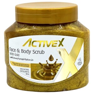 Activex Face & Body Scrub With Gold 500Ml