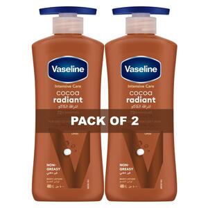 Vaseline Body Lotion Cocoa Rdnt 2X400ml@15%Off