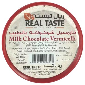 Real Taste Vermicelli Milk Chocolate 100G
