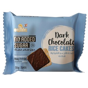 eQuia Rice Cakes Dark Chocolate No Added Sugar 30G