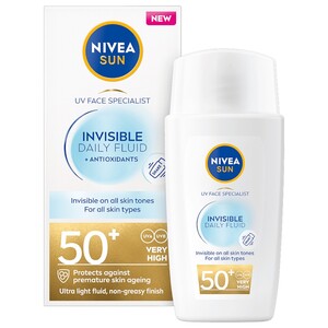Nivea Face Sunscreen Invisible Daily Fluid Spf 50+ 50Ml
