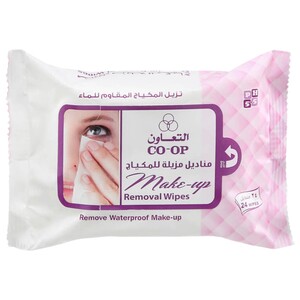 Co-Op Make Up Remover Wipes 24 Pieces