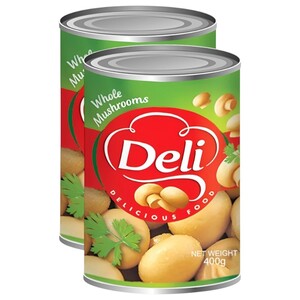 Deli Mushrooms Whole 400G X2