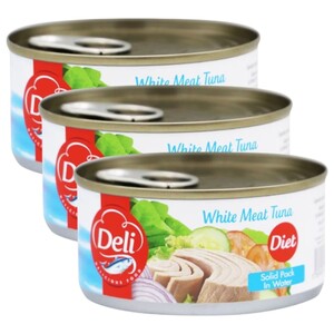 Deli Tuna In Brine 185G X3