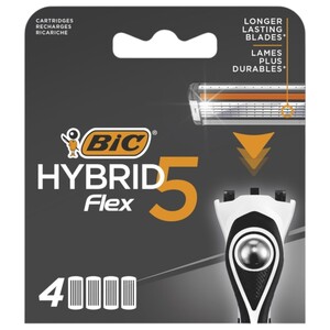 Bic Hybrid Flex 5 Blade Razors 4 Pieces