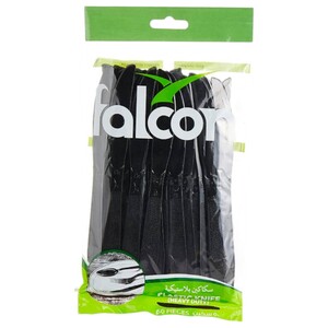 Falcon Hd Plastic Knife Black 50 Pieces