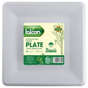 Falcon Biodegradable Square Plate 10" 10 Pieces