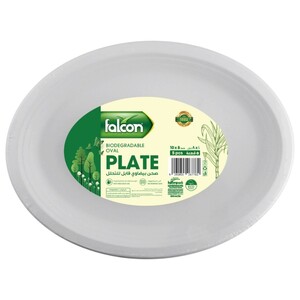 Falcon Biodegradable Oval Plate 8" 5 Pieces