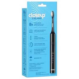 Close Up Toothbrush Expert Black Rechargeable