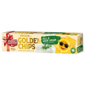 Family Harvest Potato Golden Chips Dill & Sour Cream 100G