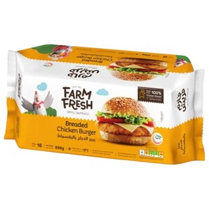 Farm Fresh Breaded Chicken Burger 896G