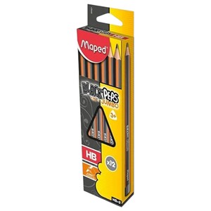 Maped Black Peps Learning Hb Pencils 12 Pieces