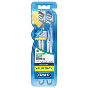 Oral-B Toothbrush Pro-Expert Bacteria Blast Medium 2 Pieces