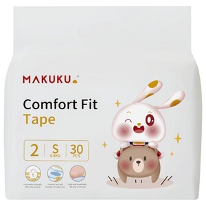 Makuku Baby Diapers Comfort Fit Tape Size 2 Small 30 Pieces