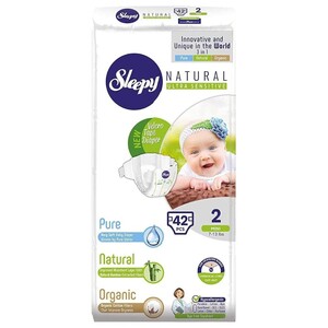 Sleepy Natural Baby Diapers Size 2 Mini 42 Pieces