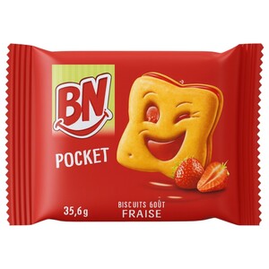 Bn Pocket Biscuit Strawberry 35.6G