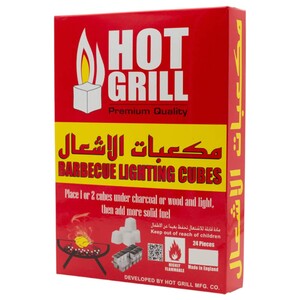 Hot Grill Barbecue Lighting Cubes 24 Pieces